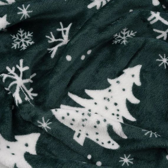 Плед Ardesto Christmas Flannel Ялинки Зелений ART0128PB 160х200 см | Зображення 4