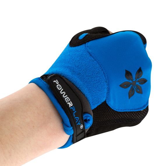 Велорукавички жіночі PowerPlay 5284 D Блакитні XS | Зображення 4