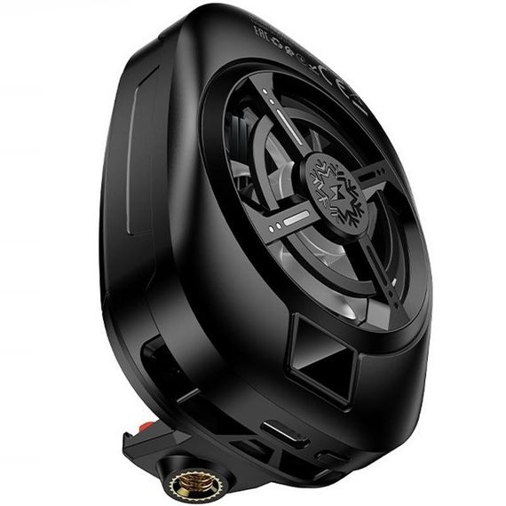 Охлаждающий кулер для мобильного телефона Hoco GM76 Blue diamond Black | Зображення 2