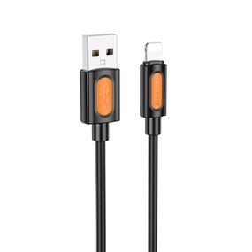 Дата кабель Borofone BX114 Structure USB to Lightning 2.4A (1m) Black