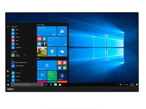 Монитор Б-класс Lenovo ThinkVision T27q-20 / 27" (2560x1440) IPS / 1x HDMI, 1x DisplayPort, 4x USB 3.1, 1x Audio / VESA 100x100 / Pivot / Без стойки б/у | Зображення 1