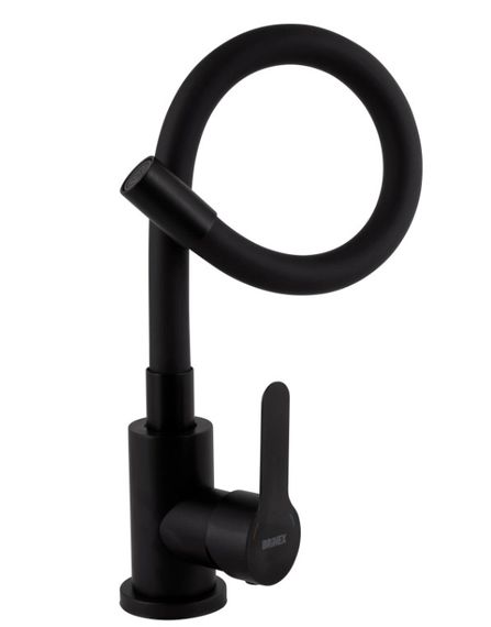 Змішувач для кухні Brinex Pure 015F3 з гнучким виливом Black Matt BRIPUR015F3BLM | Зображення 2