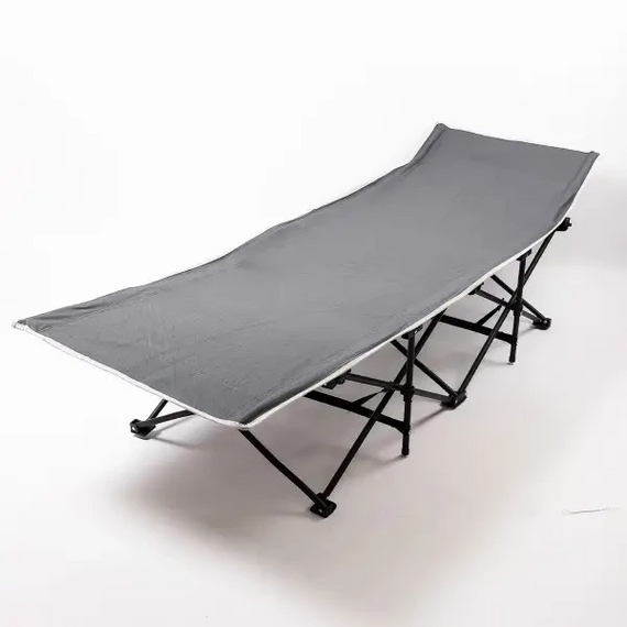 Кровать туристическая раскладная 185х60х50 см складной лежак походная раскладушка Серый