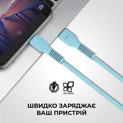Дата кабель USB-C to USB-C 1.0m AR88 3A blue Armorstandart (ARM65292) | Зображення 2