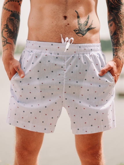 Плавки дрібний штурвал білий S | Зображення 1