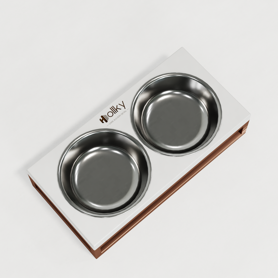 Миски на подставке для маленьких собак и котов Hollky Base XS (2 × 0,25 л) BXS-28145-GLWH | Зображення 5