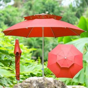 Зонт с двойным клапаном продуваемый 3м HYG1837 Красный