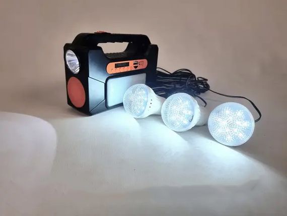 Фонарь-радио с Bluetooth EP-393BT Power Bank-с солнечной панелью 9V 3W+лампочки 3шт 16 | Зображення 7