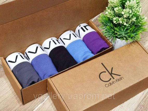 Чоловічий набір Calvin Klein Steel Black Modal, чоловічі труси Кельвін Кляйн у коробці на 2 штук, набір трусів Літній варіант | Зображення 1