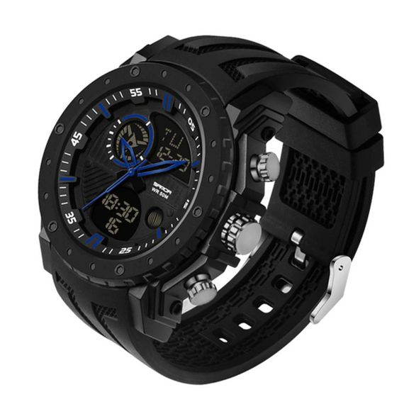 Часы Sanda 6012 Black-Blue | Зображення 1