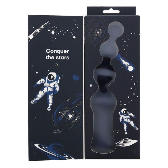 Анальный вибратор Dream Toys Startroopers ёлка на 4 шарика, черный Sex Aura | Зображення 8