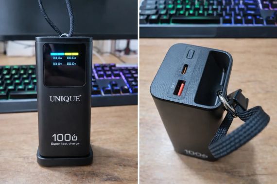 Портативна батарея UNIQUE 60000mah Power Bank швидка зарядка LED-дисплей | Зображення 2