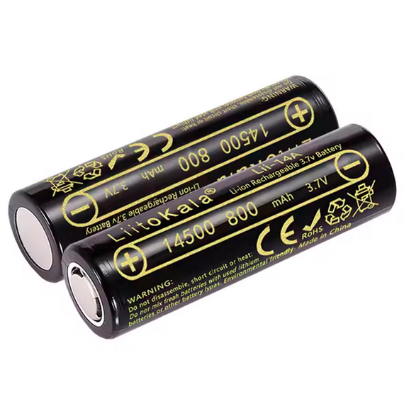 Акумулятор 14500, LiitoKala Lii-14A, 800 мАг, оригінал, LiitoKala Lii-14A, 800mah | Зображення 3