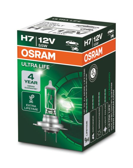 Галогеновая лампа OSRAM H7 64210ULT UltraLife 55W 12V PX26d (1 шт) | Зображення 2