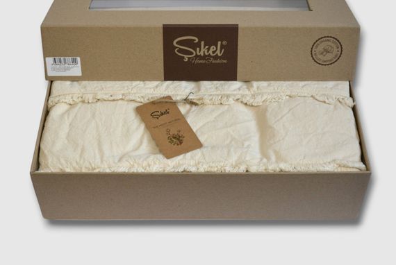 Постільна білизна Sikel Stonewashed Soho Firfirli 200 х 220 см Natural | Зображення 4
