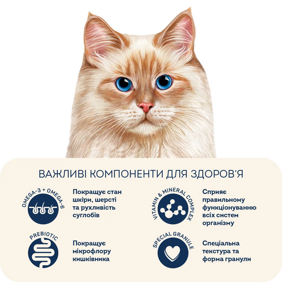 Сухий корм Hoom Food Sterilised Sensitive для стерилізованих кішок з чут. стравоходом, ягня та лосось 400г | Зображення 2