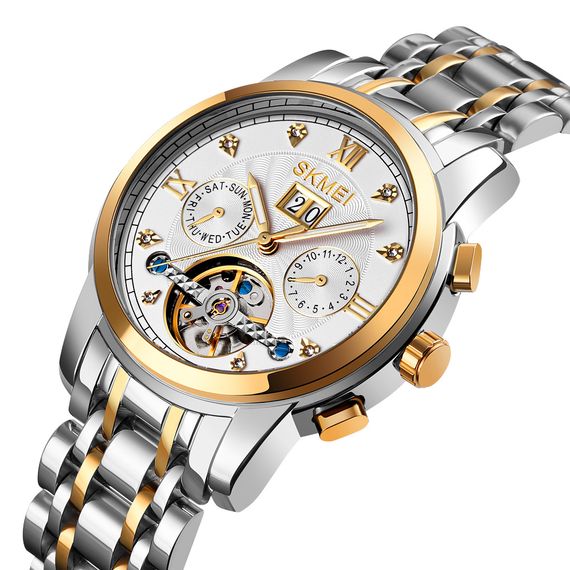 Жіночий годинник Skmei M029TGDSI Gold-Silver-Silver | Зображення 1