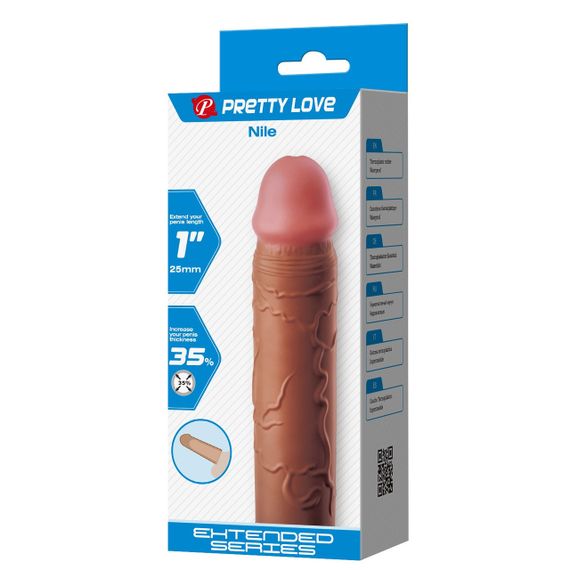 Подовжуюча насадка презерватив Pretty Love - Nile 1" Brown, BI-026252-1 Sex Aura | Зображення 9