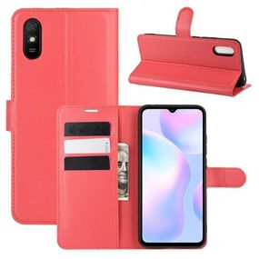 Чохол книжка з кишенями для карт на Xiaomi Redmi 9A колір Червоний