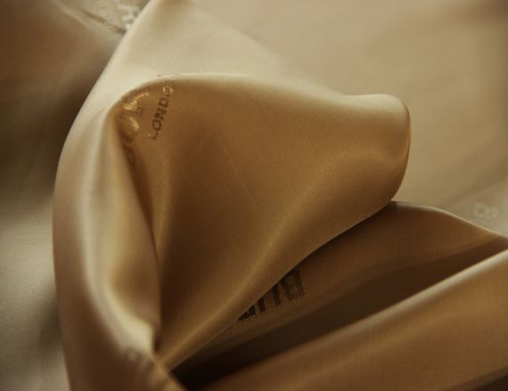 Підкладкова тканина Burberry британська віскозна золотисто бежева однотонна MI 142 | Зображення 1
