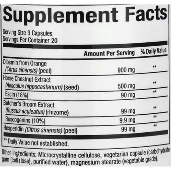 Комплекс для профілактики тиску та кровообігу Natural Factors WomenSense VeinSense 60 Veg Caps | Зображення 1