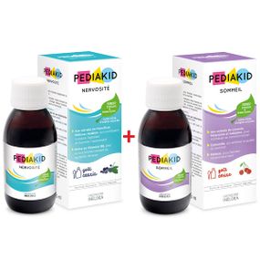 Комплекс для профилактики сна у детей Pediakid Комплекс "Плохо спит " Nervosite Sirop 125 ml Black Currant + Sommeil 125 ml Cherry