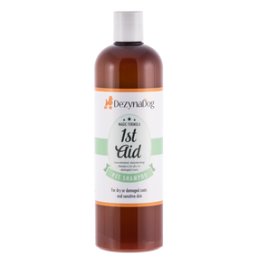 Шампунь Dezynadog 1St Aid Medicated для лікування сухої сверблячої шкіри і тьмяної пошкодженої шерсті полегшує свербіж лущен