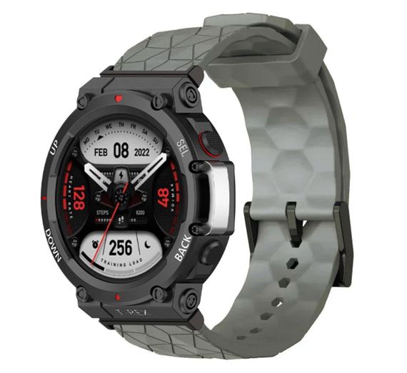 Ремінець Primolux Dimond силіконовий для годинника Xiaomi Amazfit T-Rex 2 (A2169 / A2170) - Grey | Зображення 1