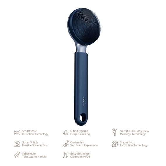Ультразвукова щітка для всього тіла GESKE Sonic Full-Body Brush&Intensive Exfoliator 8в1 midnight | Зображення 1
