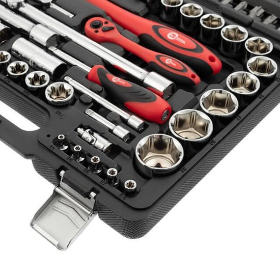 Професійний набір інструментів 1/2", 1/4", 108 од., Cr-V INTERTOOL ET-6108 | Зображення 9