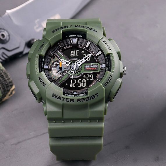 Годинник S2kmei 1688AG Army Green. | Зображення 1