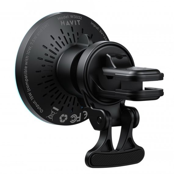 Тримач телефону магнітний з бездротовою зарядкою HAVIT HV-W3032 15W Black | Зображення 4
