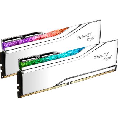 Модуль памяти для компьютера DDR5 32GB (2x16GB) 6400 MHz Trident Z5 Royal Silver G.Skill (F5-6400J3239G16GX2-TR5S) | Зображення 2