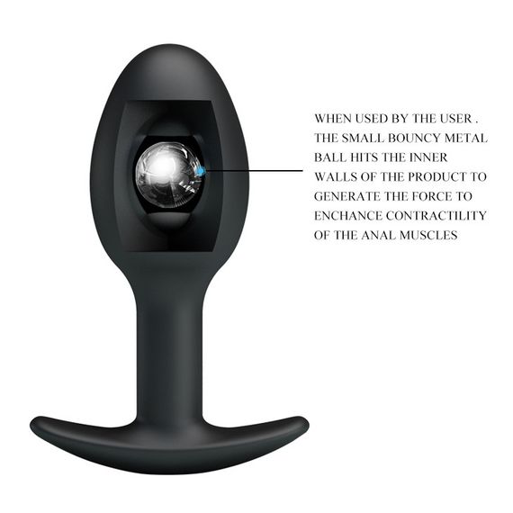 Анальна пробка - Pretty Love Special Anal Stimulation Anal Balls 3.34" Black sexstyle | Зображення 7