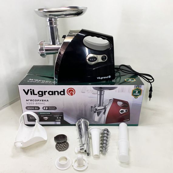 М'ясорубки для ковбаси ViLgrand V203-BRMG 2000 Вт, Топ м'ясорубок, Електром'ясорубка бюджетна GQ-53 | Зображення 8