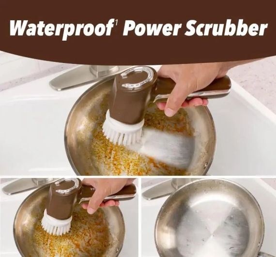 Беспроводная электрическая щетка для уборки и мойки посуды с 5 сменными насадками, USB зарядка | Зображення 6