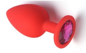 Силіконова анальна пробка із кристалом SKN-KSIL-23S ( розмір S ) sexstyle