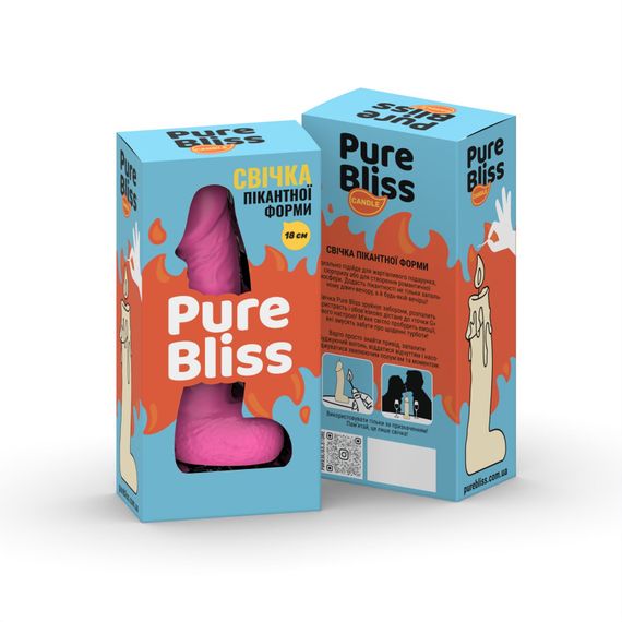 Свічка у вигляді члена Pure Bliss BIG Pink 18 см | Зображення 6