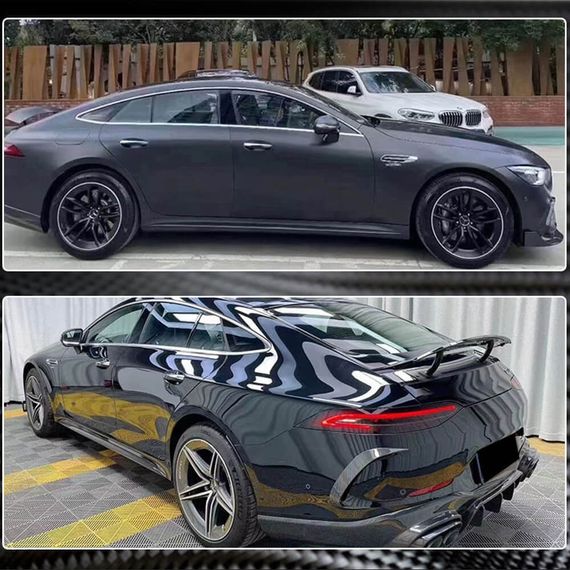 Боковые Пороги (для GT53 2018-2022, Сухой Карбон) для Mercedes AMG GT 4 X290 2018- гг | Зображення 4