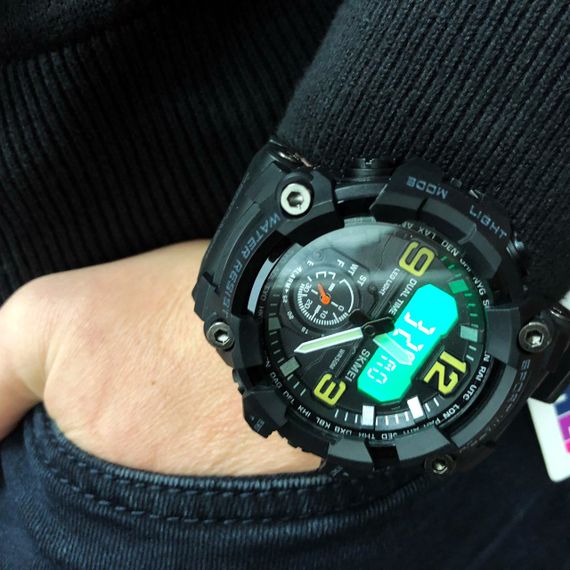 Годинники для активних військових SKMEI 1965BK BLACK, Якісні чоловічі тактичні годинники TH-45 | Зображення 5