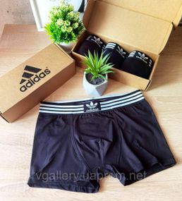 Чоловічі боксери Adidas, чоловічі труси Адідас, Бавовняні труси Адідас Преміум якості, чоловічі боксери