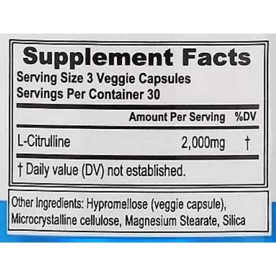 Цитрулін для спорту Evlution Nutrition L-Citrulline 2000 90 Veg Caps | Зображення 1