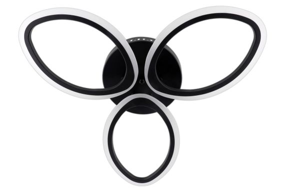 Люстра світлодіодна стельова LED світильник для квартири на стелю лед з пультом 25614 Чорний 9х53х53 см. | Зображення 1