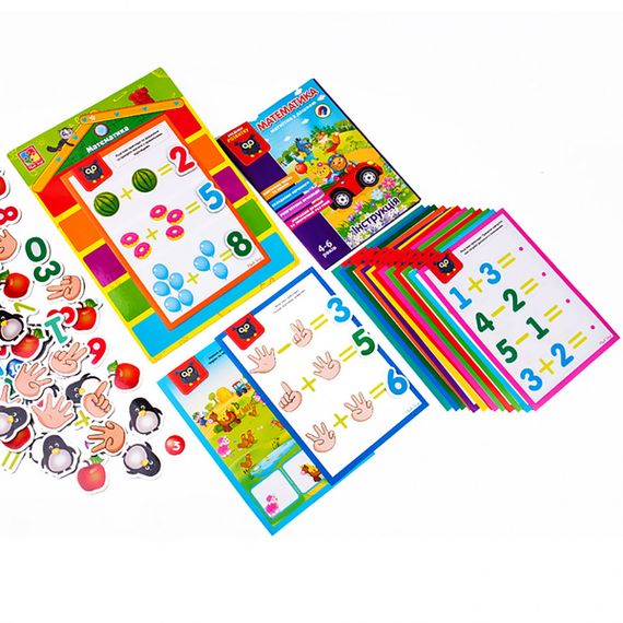 Дитяча настільна гра "Математика магнітна з дошкою" VT5412-02 цифри на магнітах | Зображення 1