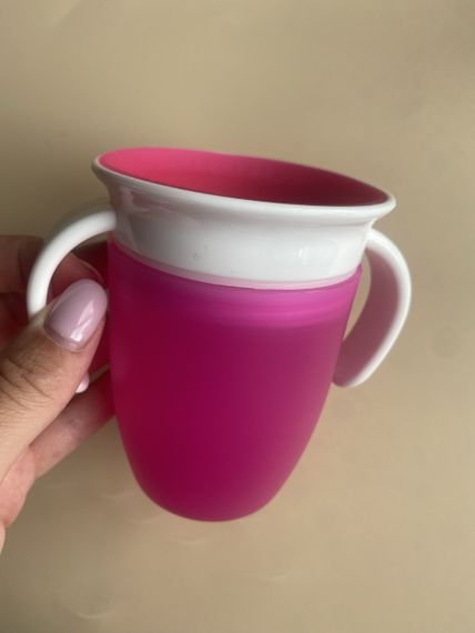 Чашка непроливайка дитяча 360 220мл Рожева | Зображення 3