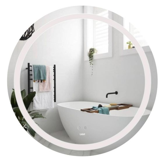 Дзеркало Lidz Aria (AR1) кругле з LED-підсвічуванням Touch, антизапотіванням, диммером, регулюванням яскравості LD78LR800