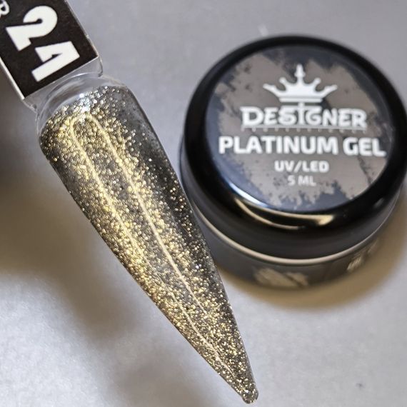 Гель-фарба P24 Designer Platinum Gel з блистками 5мл