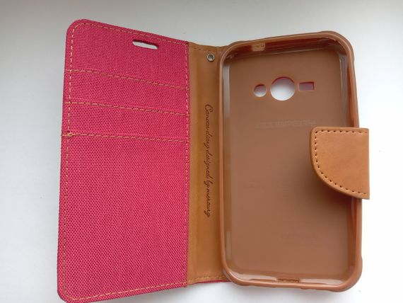 Чохол-книжка Goospery з тканини для Samsung J110  Red | Зображення 2
