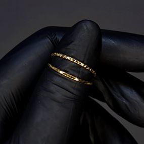 Кольцо #53 для фото ногтей (маникюра) цвет золото