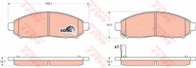 Колодка гальм. диск. NISSAN PATHFINDER передн. (вир-во TRW) TRW GDB3404 на NISSAN FRONTIER / NP300 (D40)